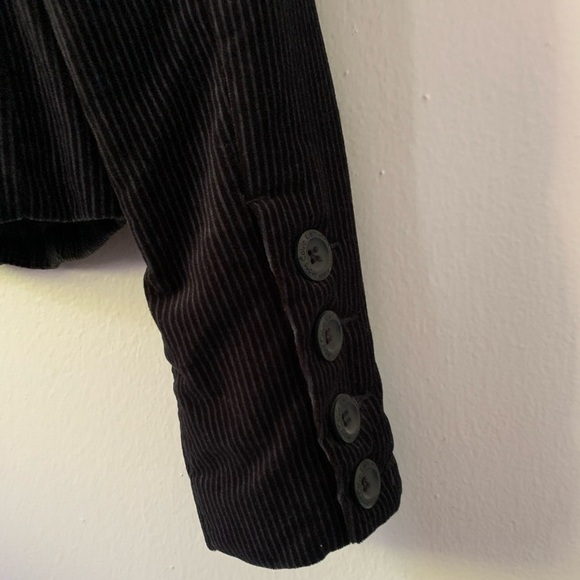 Calvin Klein Jeans Womens Black Corduroy Wide Wale Blazer Jacket Size Small - Picture 8 of 10